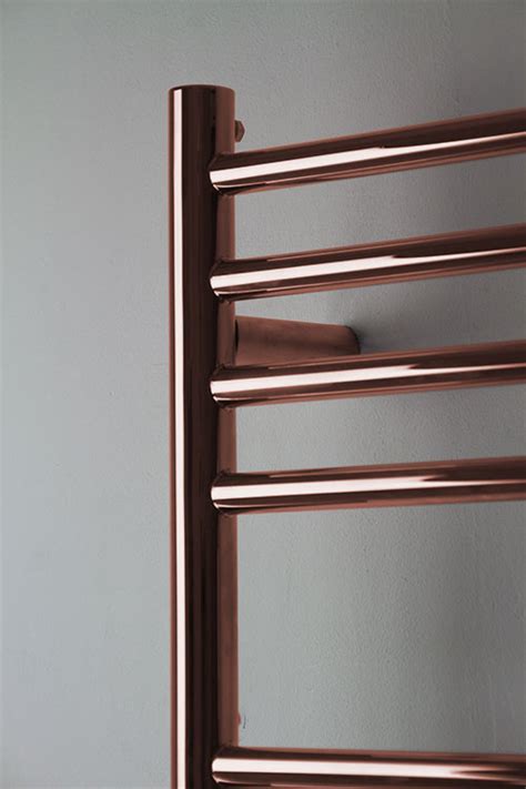 polished copper heated towel rail copper radiators