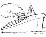Coloring Pages Ship Cruise Titanic Printable Popular sketch template