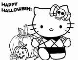 Coloring Halloween Pages Kitty Hello Happy Cute Kids Easter Colouring Princess Printable Cartoon Color Birthday Pumpkin Cat Print Popular Getdrawings sketch template