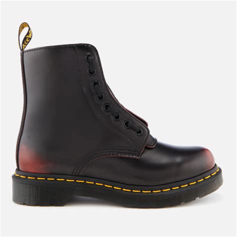 dr martens womens  pascal front zip arcadia leather  eye boots cherry red clothing