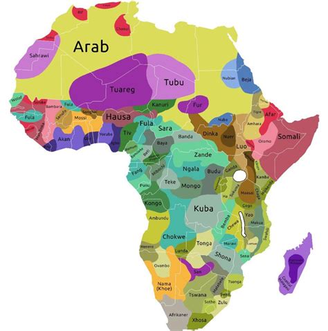 ethnic map  africa vivid maps