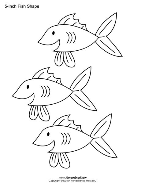 fish shape templates tims printables