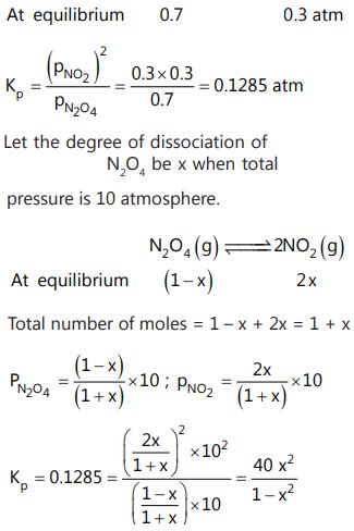 atmospheric pressure  partial pressures   equilibrium mixture