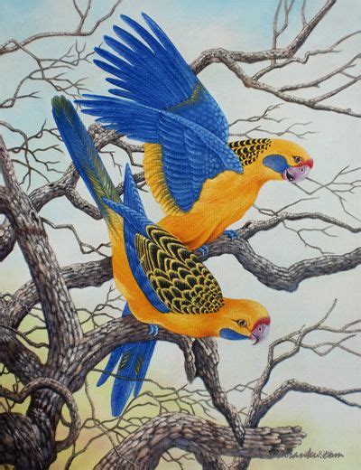 lukisan burung abstrak gambar lukisan