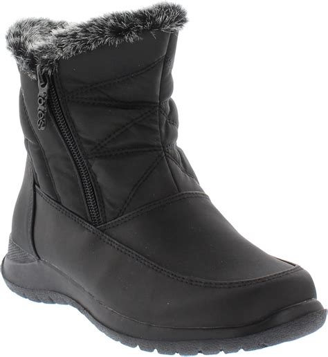 totes dalia womens winter boots faux fur lined comfy waterproof snow boot  rubber grip