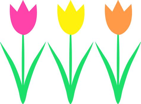 cute spring tulips design  clip art