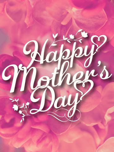Pink Flower Happy Mother's Day Card | Birthday & Greeting