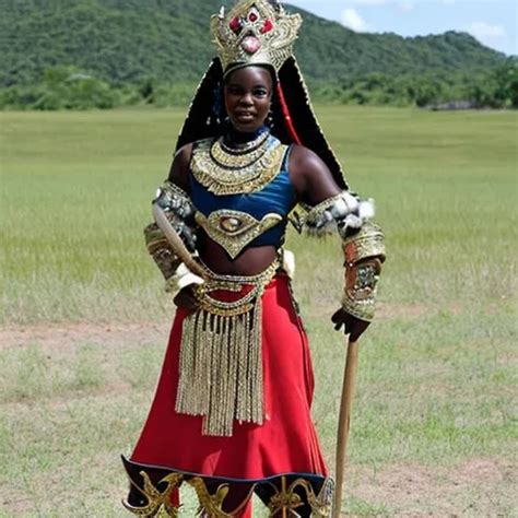 Beautiful Haitian Princess In Ornate Armor Openart
