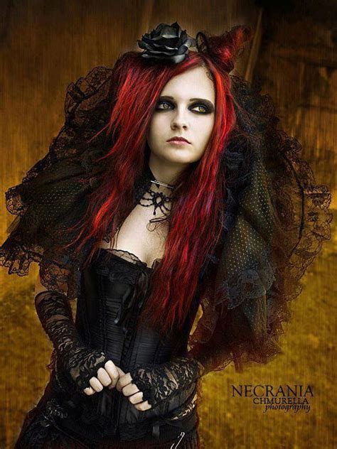 gothic redhead lady gothic fashion goth gothic outfits