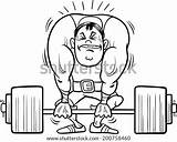 Cartoon Weightlifting Vector Illustrations Strongman Athlete Sportsman Coloring Stock Book Search Shutterstock sketch template