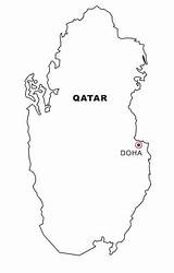 Qatar Cartine Landkarten Bandera Geografie Nazioni Colorea Malvorlage Stampa sketch template