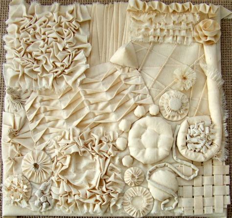 mid life craftis week  monoprints  manipulated fabric panel