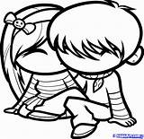 Cute Coloring Draw Pages Easy Drawings Drawing Boyfriend Step Cartoon Simple Kids People Things Emo Anime Couple Collection Sketches Clipart sketch template
