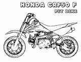 Bike Dirt Coloring Honda Pages Pit Template Templates Sketch sketch template
