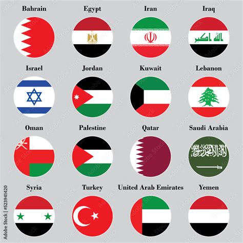 circular middle east asian flag tells     country
