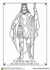 Coloriage Clovis Hugolescargot Histoire Des Reine Imprimer Coloriages Depuis Rois sketch template