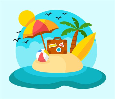 vacation vector art icons  graphics
