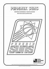 Coloring Nba Pages Logos Basketball Teams Suns Phoenix Cool Logo Team Conference Clubs Sun Mascot Kids Lakers Educational Western Activities sketch template