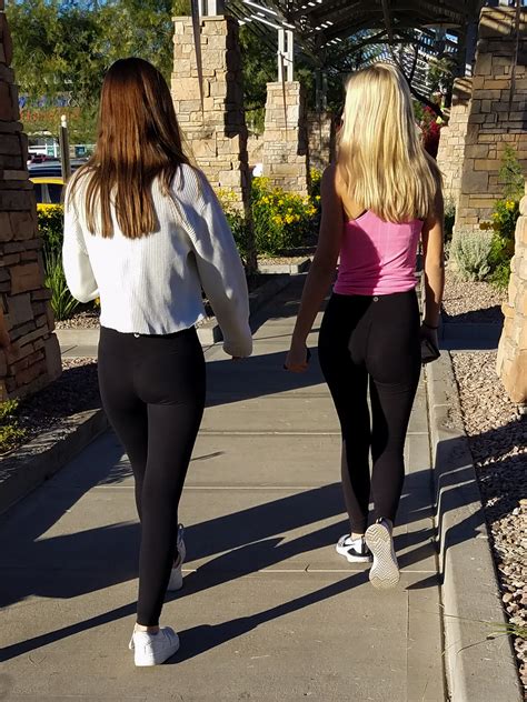 two hot teen sisters in leggings leggings