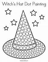 Dot Hat Painting Coloring Witch Halloween Preschool Pages Twistynoodle Twisty Toddlers Activities Noodle Craft Print Pumpkin Witchs Built California Usa sketch template