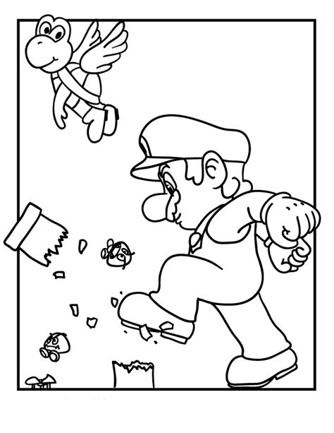printable coloring page mario coloring pages