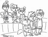 Coloring Pages Chipettes Alvin Getcolorings Getdrawings Chipmunks Color Chipmunk sketch template