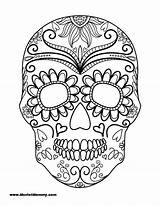 Coloring Skull Cool Pages sketch template