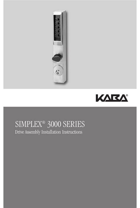 kaba simplex  series installation instructions manual   manualslib