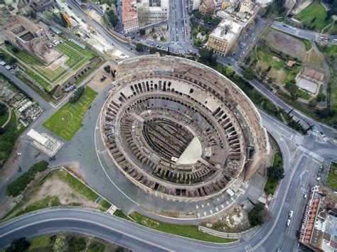 colosseum aerial views colosseum rome