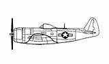 Coloring Pages Jet Army Fighter Aircraft Drawing Military P47 Drawings Sheets Republic sketch template