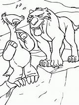 Ice Age Coloring Pages Sid Diego Kids Color Book Bestcoloringpagesforkids Choose Board sketch template