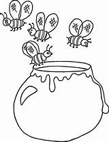 Honey Coloring Pot Pages Ukrainian Color Jar Template Printable Apple Supercoloring Public sketch template