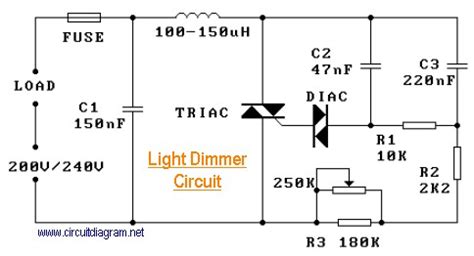 light dimmer electronic schematic diagram
