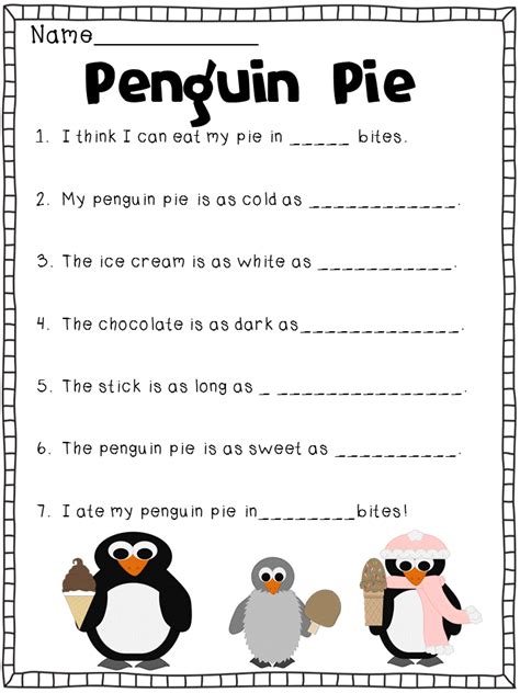 love   grade plenty  penguin ideas  printables