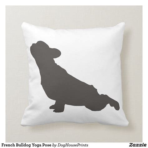 french bulldog yoga pose throw pillow zazzlecom   throw