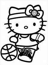 Kitty Hello Coloring Soccer Pages sketch template