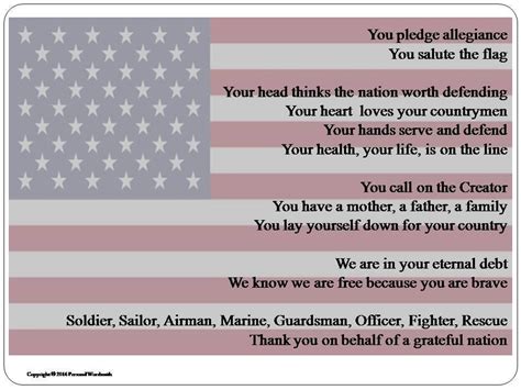 soldiers appreciation digital print downloadable etsy   memorial poems veterans poems