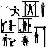 Punishment Torture Icon Death Execution Symbol Vector Sentence Justice Clipart Graphics sketch template