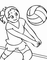Colorir Bola Voleibol Esportes Volei Pemain Pravila Odbojke Sumber Talvez Queira Osnovna sketch template
