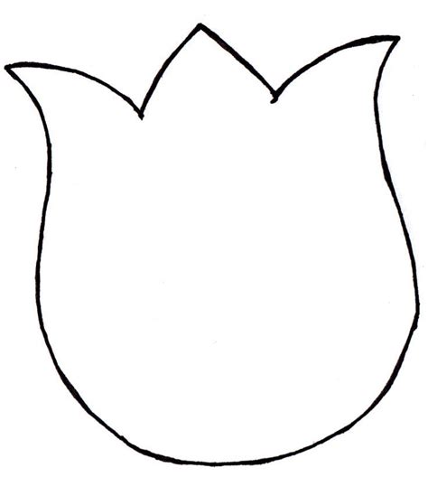 basic tulip outline google search flower template spring crafts preschool spring crafts