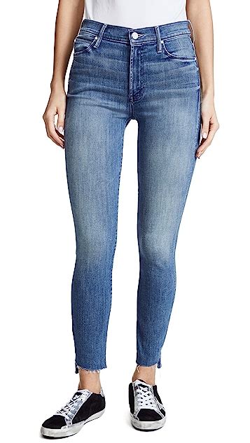 mother the stunner zip ankle step fray jeans shopbop