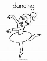 Coloring Dancing Ballerina Outline Built California Usa Twistynoodle Noodle sketch template