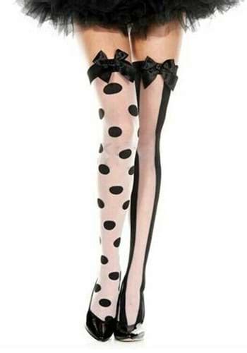 spotted and striped clown women s thigh highs