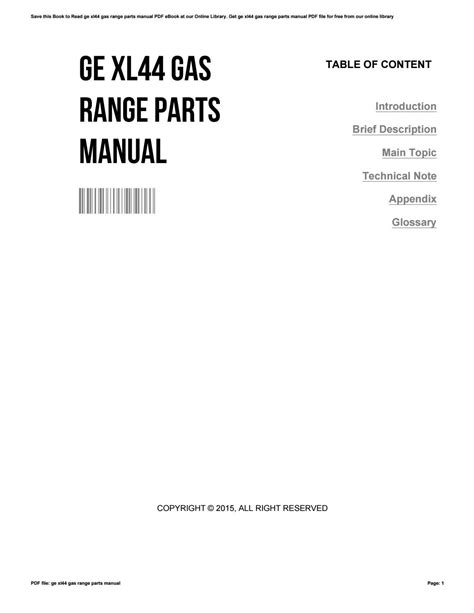 ge xl gas range parts manual  ruthwhitman issuu