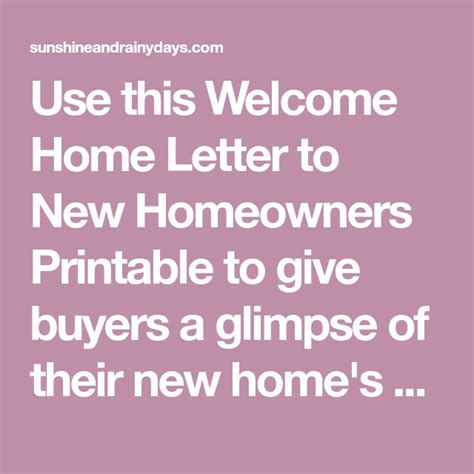 home letter   homeowners  homeowner homeowner