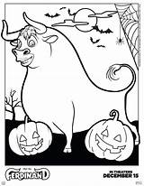 Ferdinand Coloring Printable Pages Halloween Sheets Bull Movie Color Activities Carving Pumpkin Disney Activity Stencils Sheet Bulls Bestcoloringpagesforkids sketch template