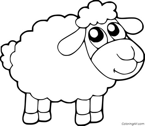 printable sheep coloring pages  vector format easy  print
