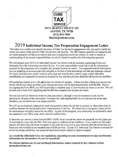 tax engagement letter template fill  sign  dochub