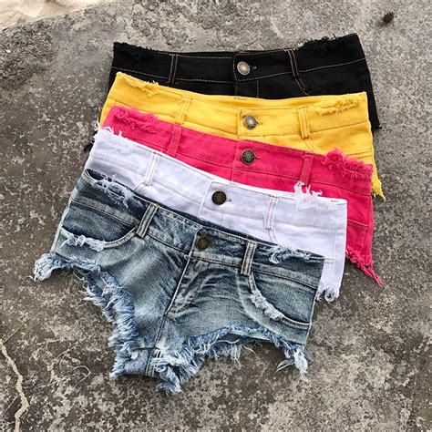 Sexy Summer Women Denim Shorts New Low Waist Ripped Short Jeans Femme