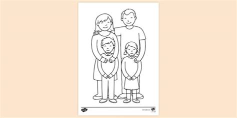 colouring page  family primary colouring sheets